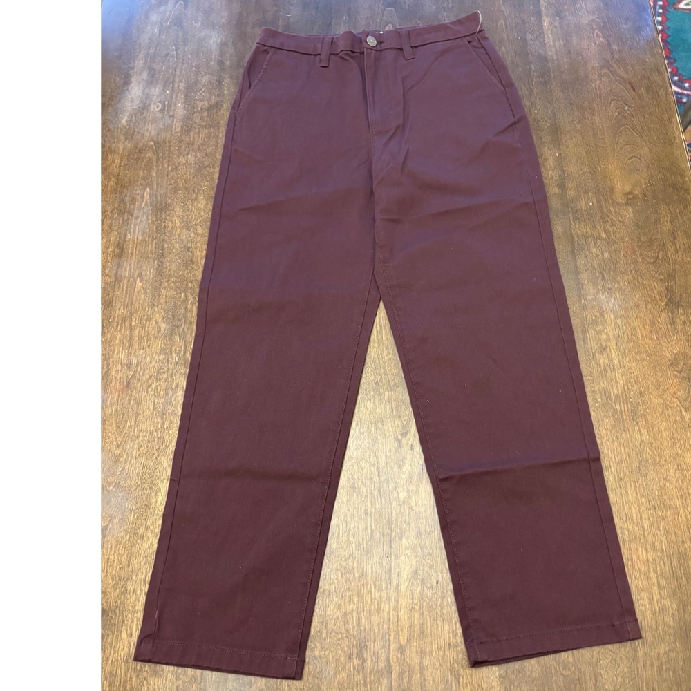 RVCA Womens Burgundy Maroon Chino Pants Straight Leg AVJNP00176 Size 26